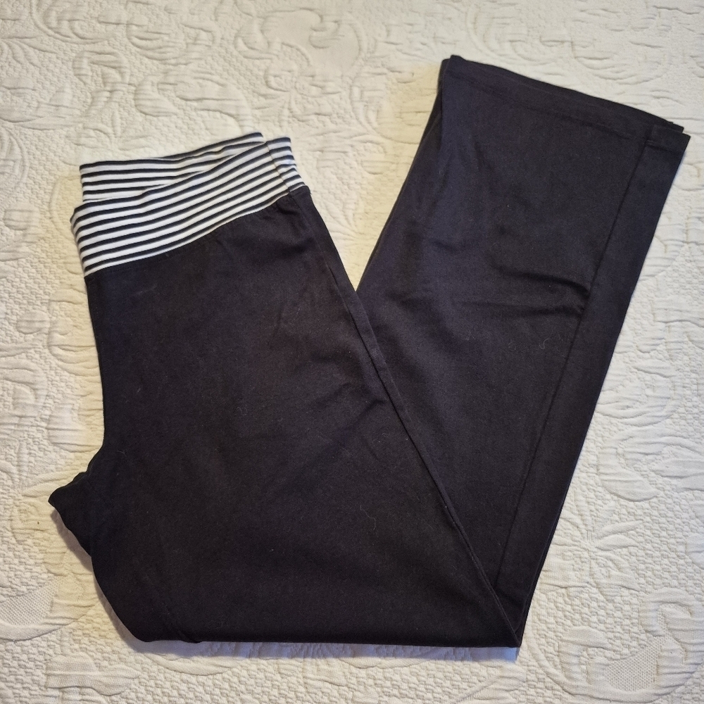 Lauren Active Ralph Lauren Medium black yoga style pants striped waist band